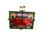 Alexander McQueen Black Embroidered Floral Clutch Evening With Knuckle Handle Photo 1