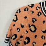 Baevely | Multicolor Color Block Leopard Print Short Sleeve Sweater Orange Photo 1