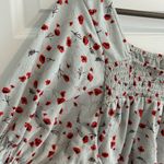 MELLODAY  Floral Boho Top Gray Red Size L Photo 2