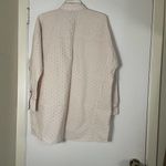 River Island  pink metallic silver dotted button down oversized shirt size small Photo 4