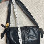 Juicy Couture Vintage  Black Leather Shoulder Bag Gold Twist Lock Detail | Y2k Photo 15