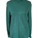 IMAN dark green long sleeve stretchy pullover turtleneck top women's size medium Photo 0