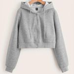 SheIn EZwear Zip Up Hooded Crop Sweatshirt Photo 0