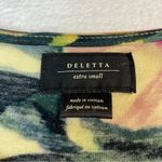 Deletta  Alstroemeria Floral Blouse Top‎ Anthropologie Size XS Business Resort Photo 6