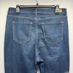 Sofia Vergara Rosa Curvy Ankle Dark Wash Denim Ripped Hem High Waisted Jeans Photo 4