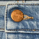 Wrangler Wrock High Rise Kick Flare Raw Hem two toned jeans NWT size 30/28 Blue Photo 9