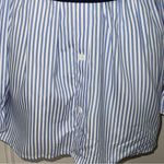 SheIn Blue and White Striped Shirt Photo 3