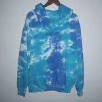 Resort Stop Venice Beach CA L Blue Tie Dyed Hoodie Sweatshirt Zip Front Jacket Size L Photo 4