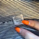 Brandy Melville gray and blue pinstripe crop pants stretch waist casual XS Photo 6