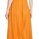 Maje Rasti One-Shoulder Satin Midi Dress in Yellow Photo 1