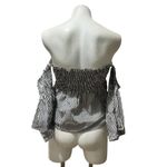 Faithfull the Brand Women's Off-Shoulder Striped Crop Top Size M Photo 8