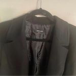 Nine West Black Double Point Lapel Collar Open Front Blazer Jacket Photo 1