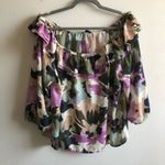 J.Crew Mercantile Blouse Floral Ruffled Neck Top Sz XL EUC Off Shoulder Photo 4