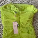 Oh Polly  Neon Lime Green Midi Dress Photo 5