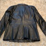 Gap Black Leather Blazer Jacket Photo 3