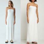 NEW Third Form Strapless Long Maxi Dress Off White Sz 8 Md MSRP $307 Minimalist Photo 1