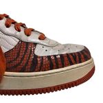 Nike Women’s Air Force 1 High 6” Wedge Sneakers Orange Zebra Print Size 9.5 Rare Photo 9