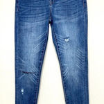 BLANK NYC  Medium Wash Skinny Jeans Raw Hem 26 Photo 0
