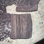 Aerie  XS Lace Halter Bra Bralette Gray Padded Lined Hook Closure Photo 1