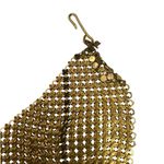 Whiting & Davis Vintage  Gold Tone Mesh Like Purse or Bag Disco Retro Necklace Photo 6