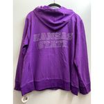 full zip Women hoodie size XL purple 100% cotton Kansas state logo rhinestones Photo 3