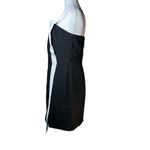 Amanda Uprichard  Rhodes Dress in Black & Ivory X-Large Womens Strapless Mini Photo 4