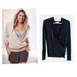 Athleta  Inner Twist Wrap Pullover Hooded Athletic top athleisure black neutral Photo 1