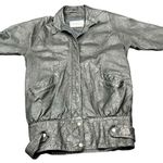 wilson's leather Vintage  Black Long Bomber Jacket Medium Fit Biker Style Photo 6