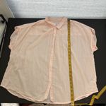Gap Pink Short Sleeve Button-Up Cotton Rayon Casual Shirt Women's Size XL Photo 8