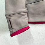 Salomon Half 1/2 Zip Hoodie Pullover Women's M Gray Pink Fleece Thermal Pockets Photo 5