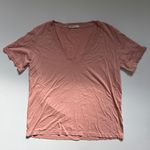 Marine layer  Boyfriend V-Neck Pink Top Size X-Small NWOT Photo 1