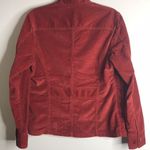L.L. Bean ladies Corduroy button up fall chore coat Jacket size medium Red Photo 9