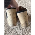 RossOro Classic Black Suede Leather Cork Wedge Mule Sandal Shoes Italy EU 35 Size 5 Photo 15