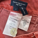 Veronica Beard  Womens Brick Red Denim High Rise Taylor Wide Leg Crop Jeans 27x26 Photo 6