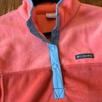 Columbia NWOT orange colorblock fleece quarter snap pullover large Photo 8