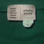 Anthropologie ✨ green ribbed long sleeve crewneck sz xs top✨ Photo 3