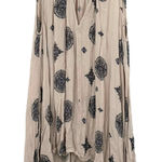 Free People Free‎ People Size Small Tunic Tan Medallion Sleeveless V Neck Drape Sheath Loose Photo 0