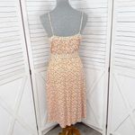A loves A Ditsy Floral Button Front Spaghetti Strap Sundress Orange Pink Small Photo 3