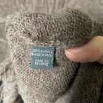 Classic Alpaca Brown Turtleneck Sweater Fringe Cable Knit 100% Alpaca Size Large Photo 10