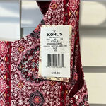 NWT xs red dress bohemian pattern sleeveless open back versatile lined Photo 2