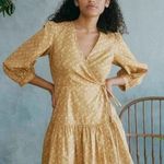 Christy Dawn The Talia Genuine Wrap Dress in Biscotti Cosmos Floral Size S NWT Photo 0