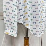 Zac & Rachel Sunglasses Button Up Shirt Blouse White Multi Small Long Sleeve Photo 5