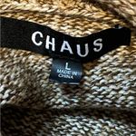 Chaus short sleeve cotton blend cardigan Size Large Tan Photo 3