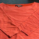 Sharagano  Rust Textured Bodycon Dress 3/4 Sleeve Size 4 EUC Photo 6