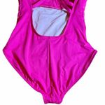 La Blanca Banded Waist Strappy Cross Back One-Piece Swimsuit Orchid Pink Size 14 Photo 4