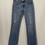 Vigoss Womens Straight Leg Jeans Blue Light Wash Distressed Stretch Juniors 5/6 Photo 0