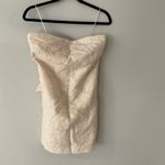 Anthropologie  Cream Textured Shift Mini Dress With Bow Photo 2