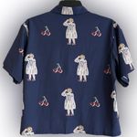 Cotton Sugar’s Made in Korea Navy Baby Dolls and Cherries Allover Print … Blue Size M Photo 1