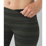 Lululemon  Wunder Under Pant III size 2 Cyber Stripe Gator Green Black Legging Photo 4