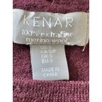 Kenar  100% Merino Wool Sweater Small Burgundy Button Back Long Sleeve Women’s Photo 3